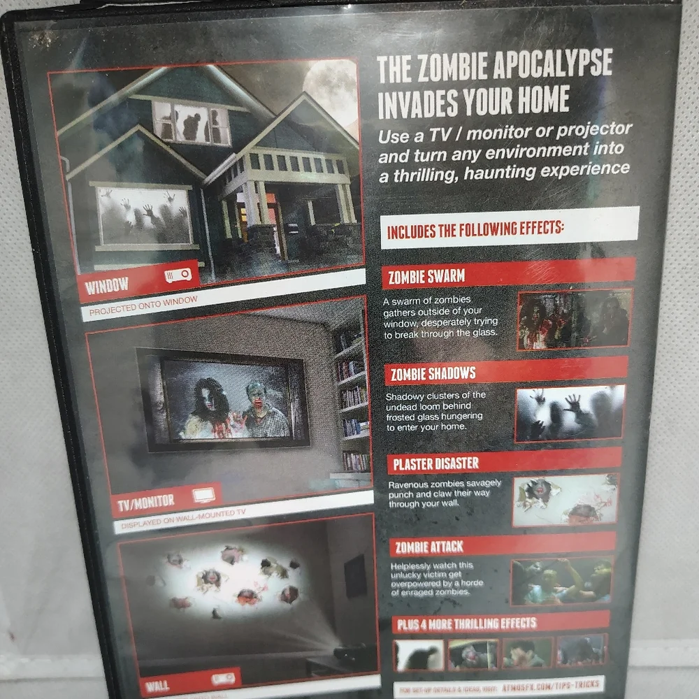 Zombie Invasion! Atmos Fear Fx DVD Digital Decor Haunted Houses #Halloween